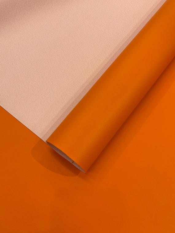 Orange Marine Vinyl Fabric Sold by The Yard/Vinyl Fabric Faux Leather Pleather Upholstery 54" Wide