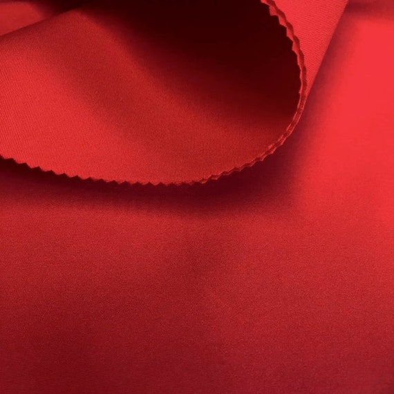 58/60" Wide 90% Polyester / 10 percent Spandex Neoprene Scuba Fabric Sold By The Yard. Red