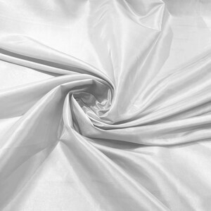 White Solid Taffeta Fabric/Taffeta Fabric by The Yard/Apparel, Costume, Dress, Cosplay, Wedding.