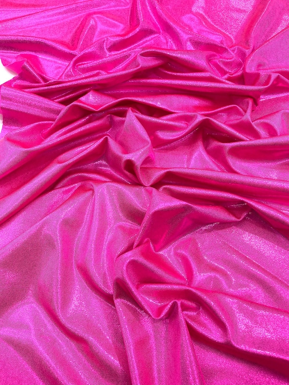 Hot Pink Foggy Foil All Over Foil Metallic Nylon Spandex 4 Way Stretch/58" Wide