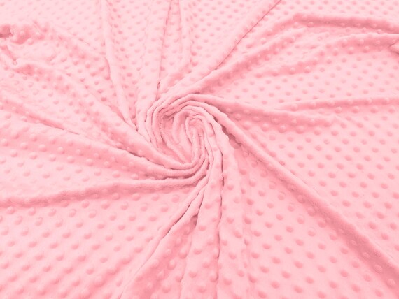 Light Peach 58" Wide 100% Polyester Minky Dimple Dot Soft Cuddle Fabric SEW Craft Sold by The Yard.