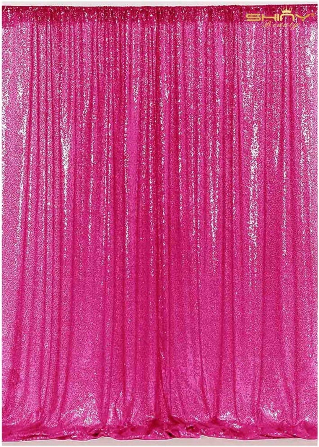 Fuchsia Backdrop Mini Glitz Sequins Backdrop Drape Curtain for Photo Booth Background, 1 ...