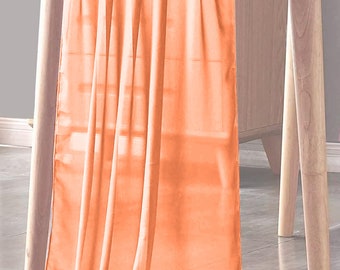Dark Peach Chiffon Sheer Table Runner for Wedding, Decorations for Birthday Parties, Banquets, Engagements