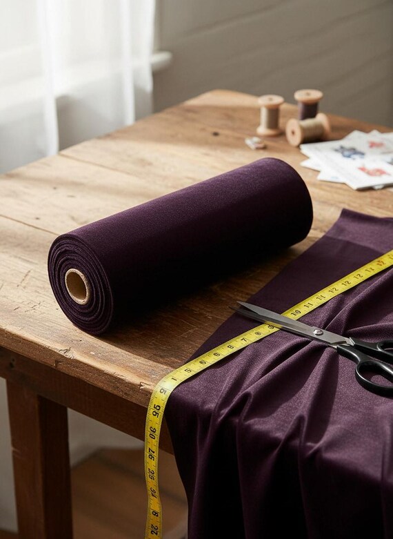 Eggplant Stretch Velvet Fabric, 58" Wide, Apparel Sewing, Sold By The Yard