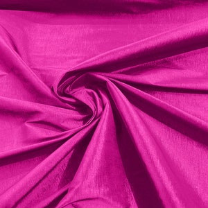 Hot pink Taffeta Stretch Fabric 2-Way Stretch 58&quot; Wide, Fashion Dress Clothing Draping Prom Gown Bridal Dress Fabric