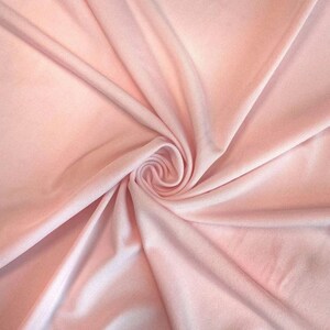 ITY Fabric Polyester Knit Jersey 2 Way Stretch Spandex Sold By The Yard. Blush Pink