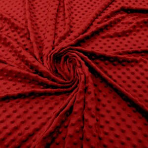 Tomato 58" Wide 100% Polyester Minky Dimple Dot Soft Cuddle Fabric SEW Craft Sold by The Yard.