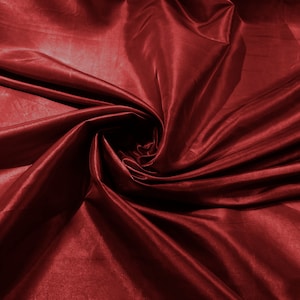 Cranberry Solid Taffeta Fabric/Taffeta Fabric by The Yard/Apparel, Costume, Dress, Cosplay, Wedding.