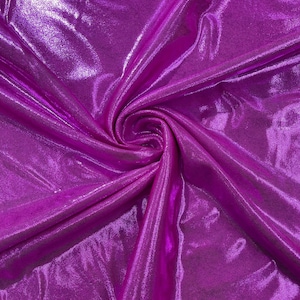 Hot Pink Fuchsia  Foggy Foil All Over Foil Metallic Nylon Spandex 4 Way Stretch/58 Inches Wide/Coastplay/