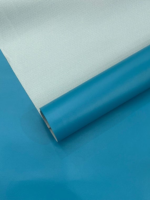 Turquoise Marine Vinyl Fabric Sold by The Yard/Vinyl Fabric Faux Leather Pleather Upholstery 54" Wide