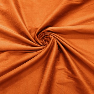 Gebranntes Orange Polyester Dupionseide Stoff / 55 &#39;&#39;Breit / Hochzeit Stoff / Wohnkultur.