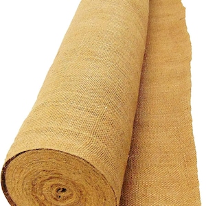 Natural Fiber Premium Quality Jute Hessian Burlap Fabric Roll (Natural,45&quot; Wide