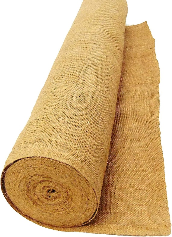 Natural Fiber Premium Quality Jute Hessian Burlap Fabric Roll natural,45  Wide 