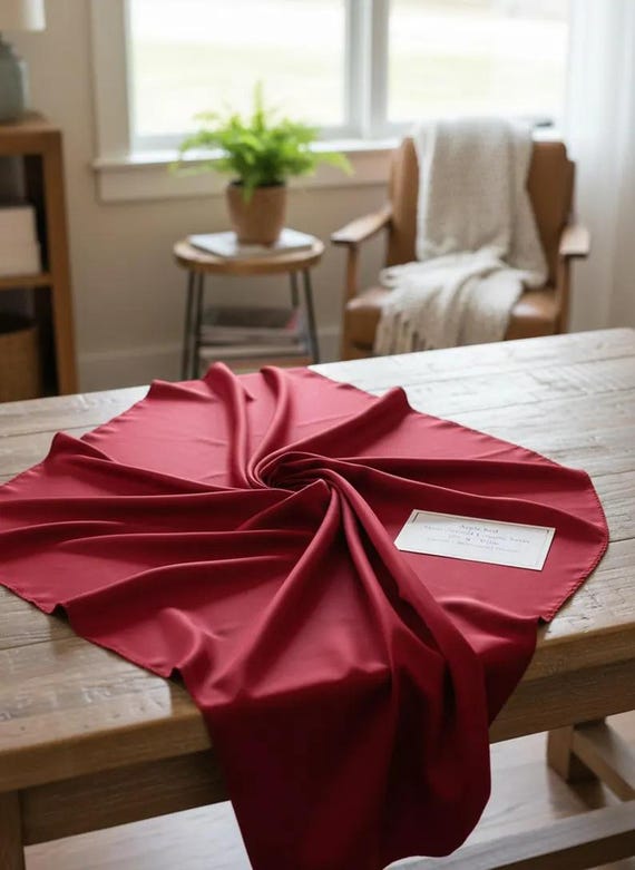 Apple Red Satin Matte Stretch Lamour Fabric, 58" Wide for Apparel.