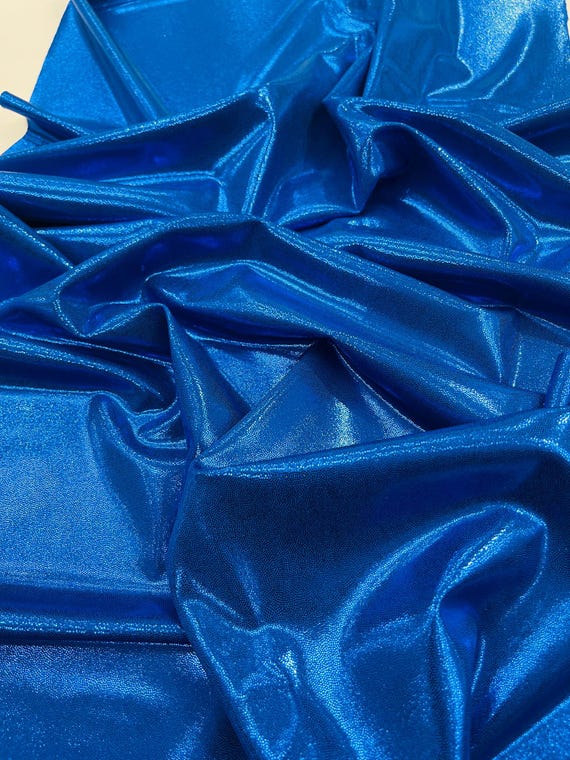 Royal Blue Foggy Foil All Over Foil Metallic Nylon Spandex 4 Way Stretch/58" Wide