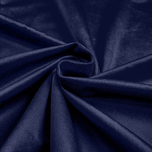 Navy Blue 58"/60 Inches Wide Royal Velvet Upholstery Fabric. Sold By The Yard.