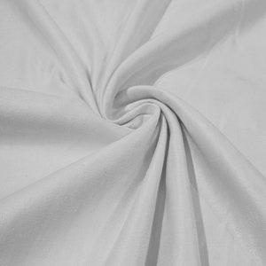 White Faux Suede Polyester Fabric | Microsuede | 58&quot; Wide | Upholstery Weight, Tablecloth, Bags, Pouches, Cosplay, Costume|