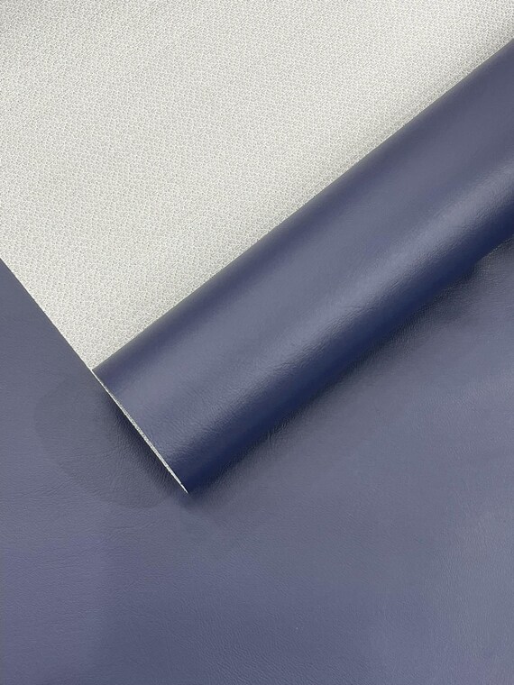 Navy Blue Marine Vinyl Fabric Sold by The Yard/Vinyl Fabric Faux Leather Pleather Upholstery 54" Wide
