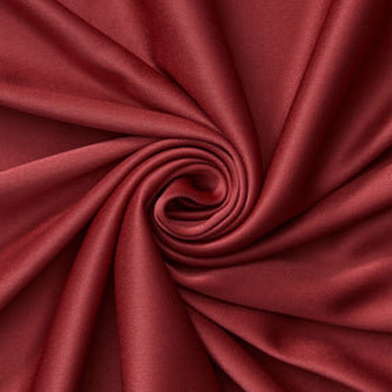 Burgundy Polyester Knit Interlock Mechanical Stretch Fabric 58"/60"/Draping Tent Fabric. Sold By The Yard
