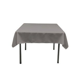 Square Polyester Poplin Table Overlay - Dark Gray - Diamond. Choose Size Below