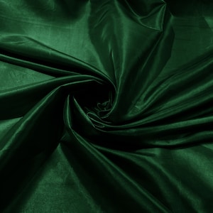 Hunter Green  Solid Taffeta Fabric/Taffeta Fabric by The Yard/Apparel, Costume, Dress, Cosplay, Wedding.