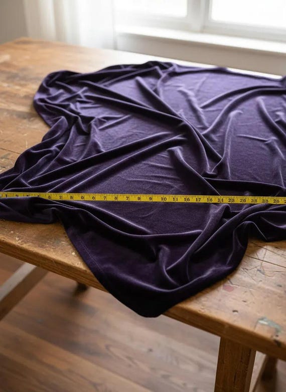 Amethyst Stretch Velvet Fabric, 58" Wide, Apparel Sewing, Sold By The Yard