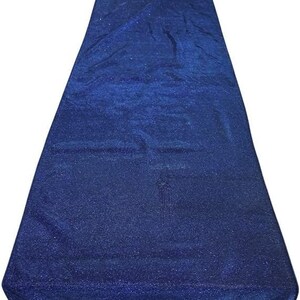 Full Covered Glitter Shimmer Fabric Table Runner - Party Decoration Royal Blue
