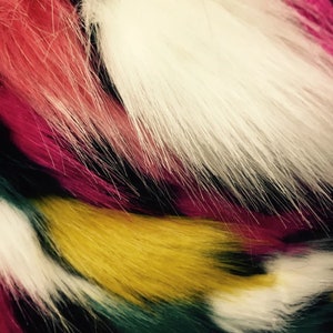 Cotton Candy Design Shaggy Faux Fun Fur- 2 Tone Super Soft Fur. Sold By Yard Gray/Off White main image 0