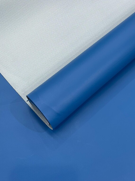 Dodger Blue Marine Vinyl Fabric Sold by The Yard/Vinyl Fabric Faux Leather Pleather Upholstery 54" Wide