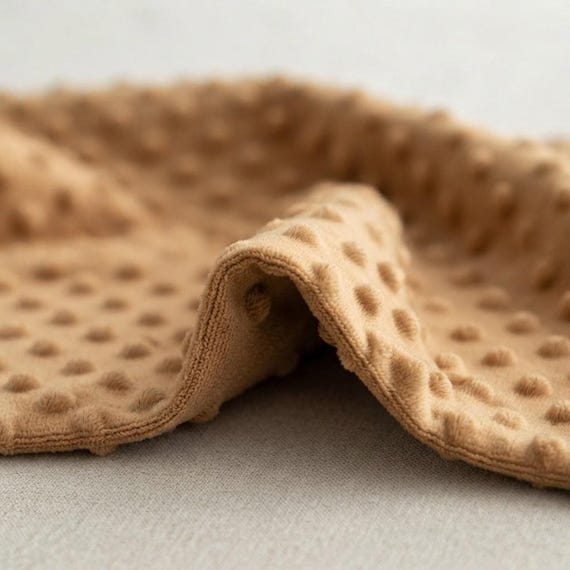 Camel Minky Dot Fabric,58" Wide| Stuff | Blankets Sold by the Yard