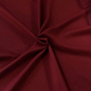 58/60" Wide 100% Polyester Soft Light Weight, Sheer, See Through Chiffon Fabric Sold By The Yard. Burgundy