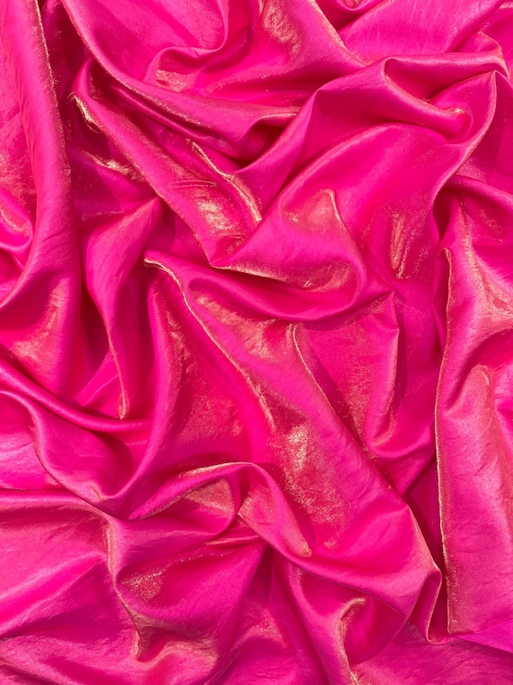 Hot Pink Iridescent Liquid Dupioni Fabric 58" Wide| Costume, Dressmaking, Flowing Lightweight Material