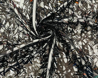 Black Sword Sequins Fabric/Big Sequins Fabric On Black Mesh/54 Inches Wide.