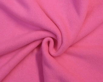 Solid Soft Pink Anti-Pill Fleece Fabric By The Yard (Medium Weight)