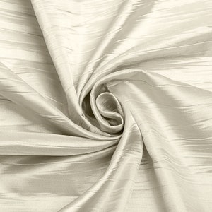 Ivory Crushed Taffeta Fabric - 54" Width - Creased Clothing Decorations Crafts - Sold By The Yard