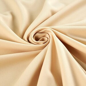 Shiny Milliskin Nylon Spandex Fabric 4 Way Stretch 58" Wide Sold by The Yard Beige