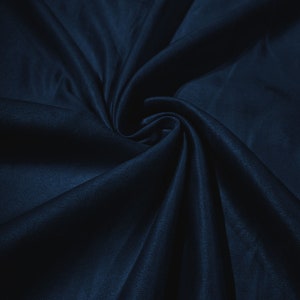 Navy Blue Faux Suede Polyester Fabric | Microsuede | 58&quot; Wide | Upholstery Weight, Tablecloth, Bags, Pouches, Cosplay, Costume|