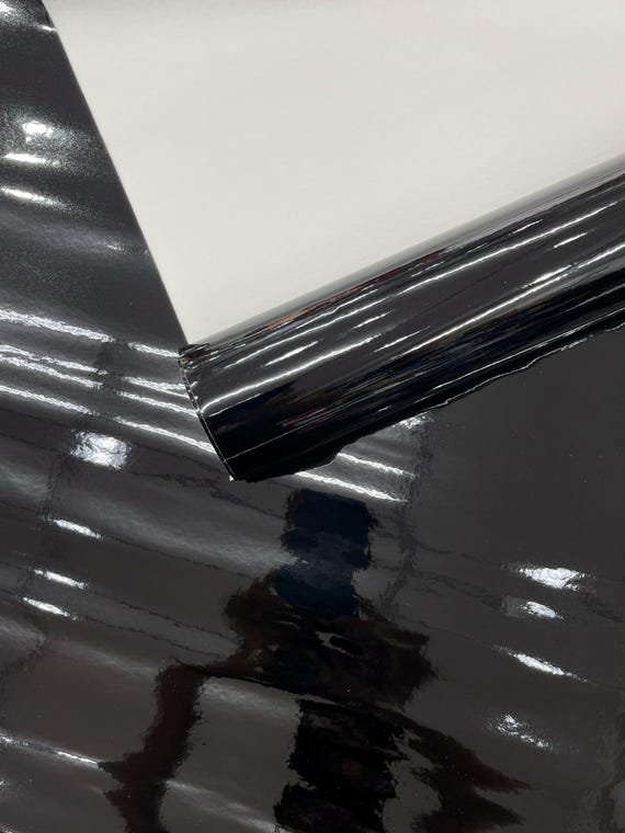 Black Chrome Mirror Reflective Vinyl Fabric / Crafting Apparel Upholstery Vinyl Fabric 54" Wide