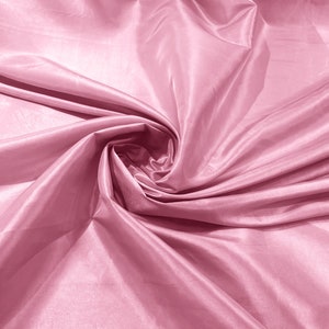 Pink Solid Taffeta Fabric/Taffeta Fabric by The Yard/Apparel, Costume, Dress, Cosplay, Wedding.