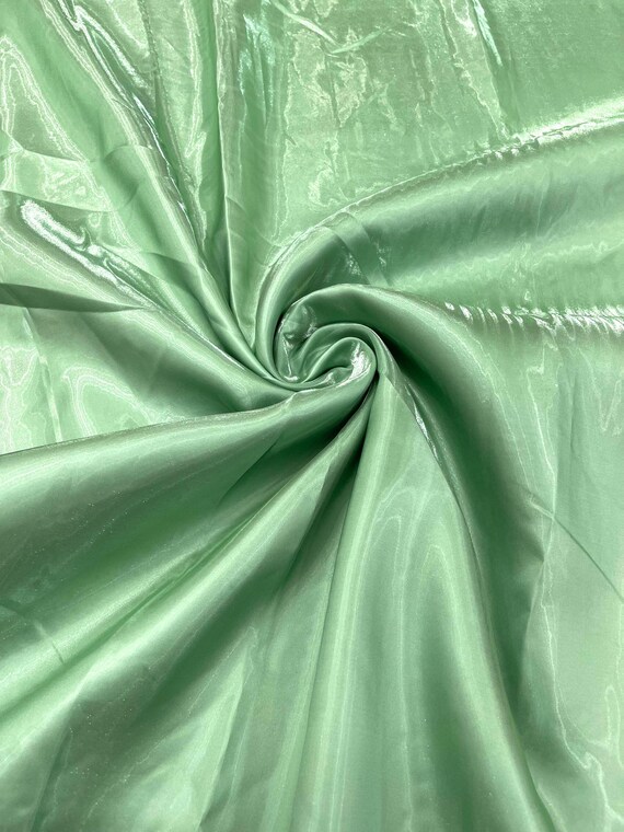 Mint Green Bridal Liquid Satin Fabric-Glossy Satin-58” Wide-Prom.