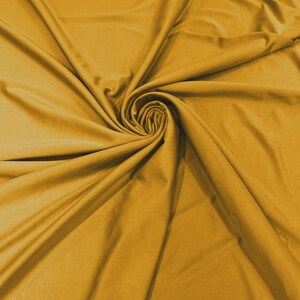 Gold Shiny Milliskin Nylon Spandex Fabric 4 Way Stretch 58&quot; Wide Sold by The Yard