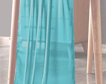 Aqua Blue Chiffon Sheer Table Runner for Wedding, Decorations for Birthday Parties, Banquets, Engagements