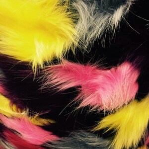 Cotton Candy Design Shaggy Faux Fun Fur- 2 Tone Super Soft Fur. Sold By Yard Light Blue/Off White main image 1