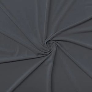 ITY Fabric Polyester Knit Jersey 2 Way Stretch Spandex Sold By The Yard. Charcoal