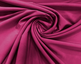 Fuchsia ITY Fabric Polyester Knit Jersey 2 Way Stretch Spandex Sold By The Yard