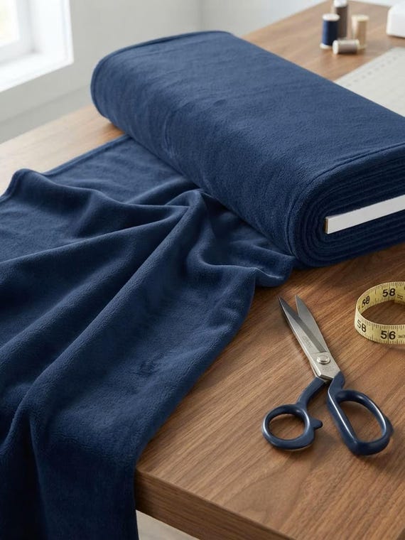 Navy Blue Solid Minky Fabric, 58" Wide| Stuff Animals| Blankets