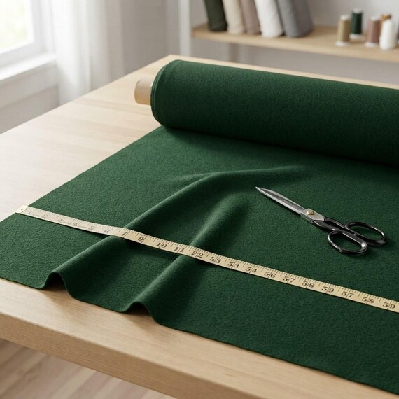 Hunter Green Solid Polar Fleece Fabric Anti-Pill 58" Wide | Soft Polyester Blanket, Jacket.