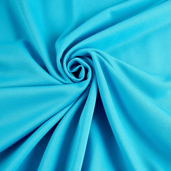 59/60" Wide 100% Polyester Wrinkle Free Stretch Double Knit Scuba Fabric Sold By The Yard. Turquoise