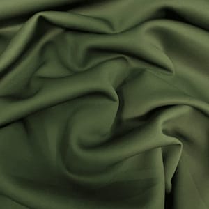 58/60&quot; Wide 90% Polyester / 10 percent Spandex Neoprene Scuba Fabric Sold By The Yard. Olive Green