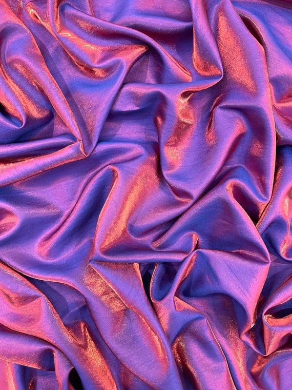Royal Burgundy Iridescent Liquid Dupioni Fabric 58" Wide| Costume, Dressmaking, Flowing Lightweight Material